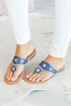 A Day In The Sun Sandals, Navy