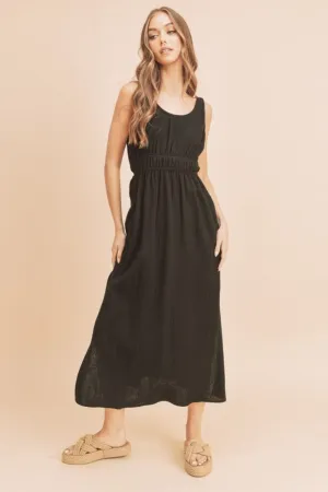 Aemi   Co Side Slit Round Neck Sleeveless Tank Dress