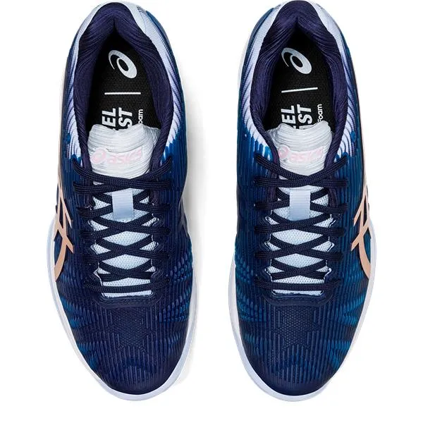 Asics Women's Gel-Solution Speed FF Tennis Shoes in Peacoat/Rose Gold