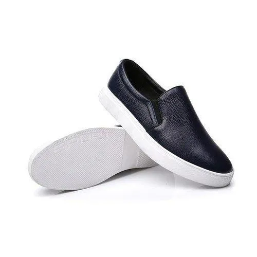Big Size Men Leather Breathable Pure Color Casual Slip On Sport Flat Loafers