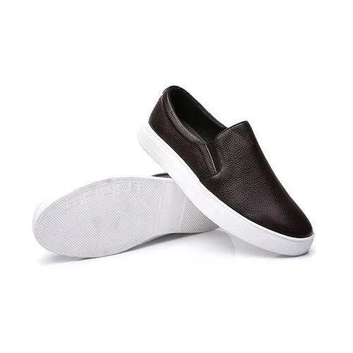 Big Size Men Leather Breathable Pure Color Casual Slip On Sport Flat Loafers