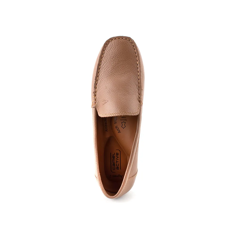 camel active Women Agnes 2 Slip-On Loafer Shoes -752304-DZ01SV-53-ALMOND