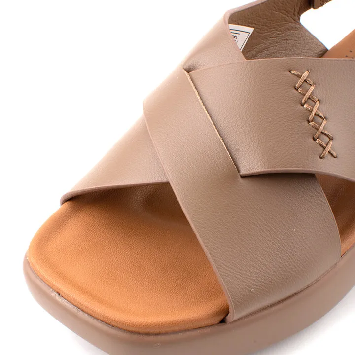 camel active Women Victoria Cross-Strap Comfort Sandals -782401-YR01SV-6-KHAKI