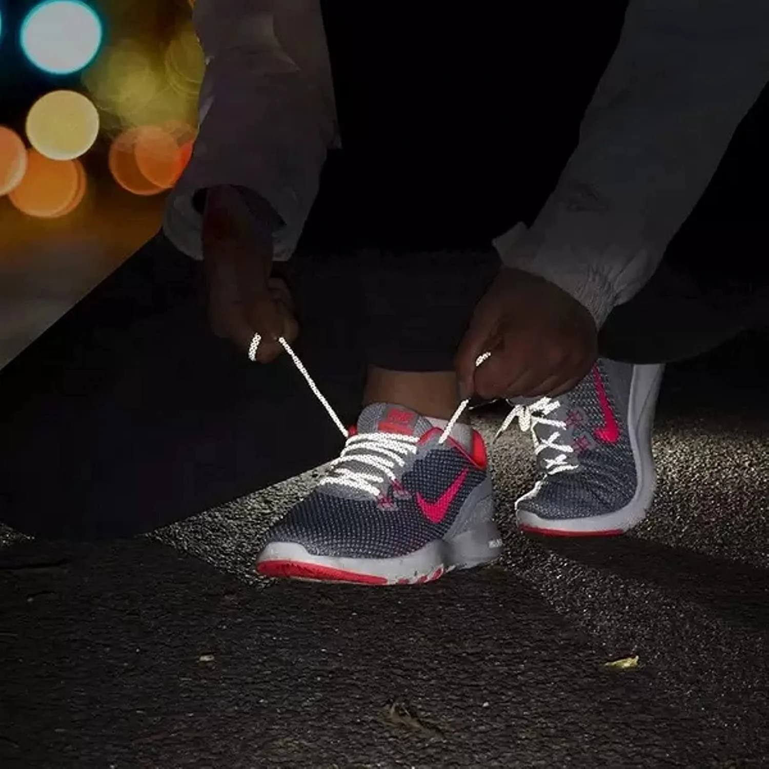 Charcoal Black | Round Reflective Laces