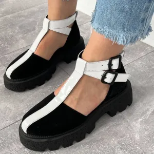 Chic Color Block Sandals