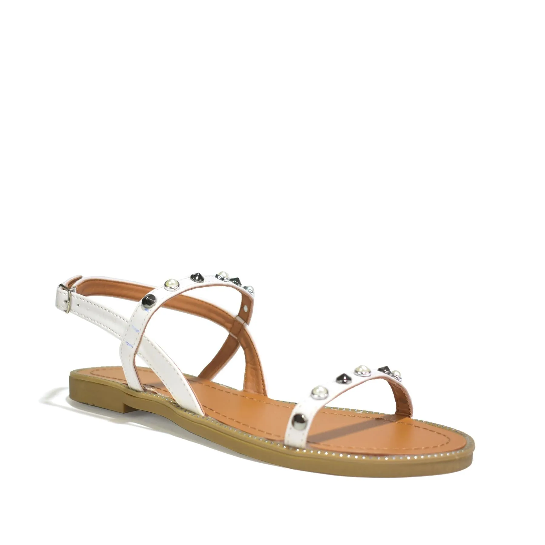 Flat Open Toe Sandals Beige