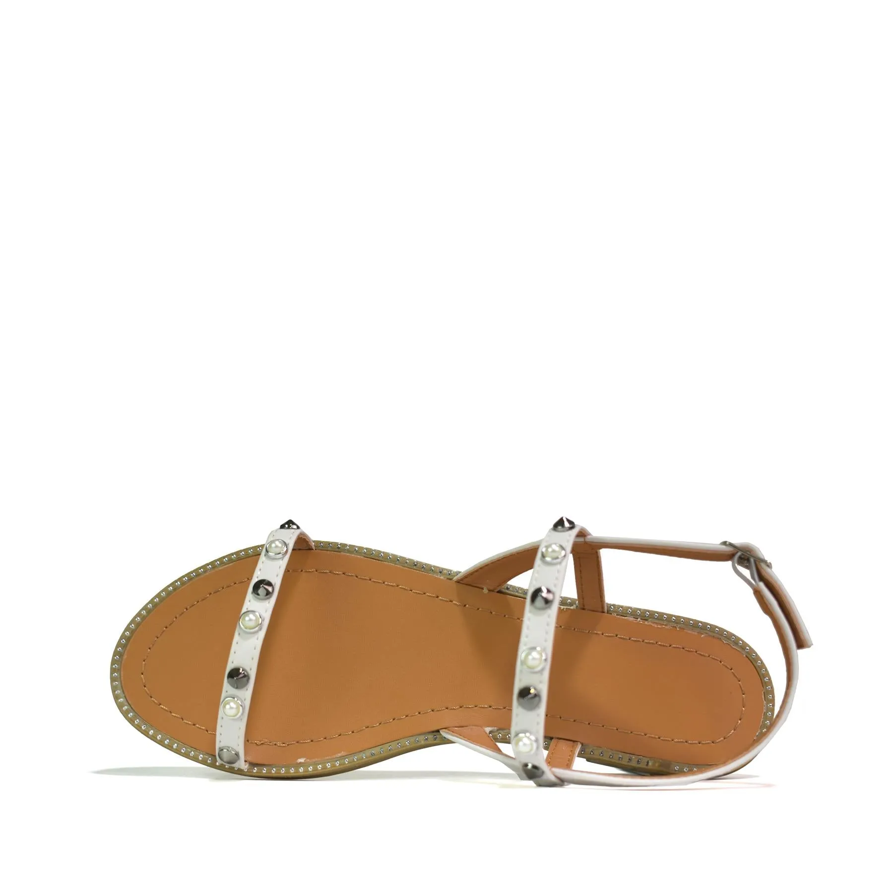 Flat Open Toe Sandals Beige