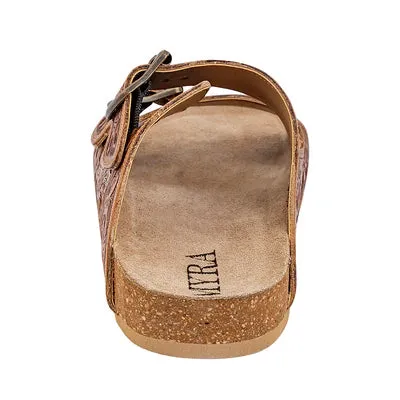 Footo Western Hand Tooled Leather Sandal - Sunflower print