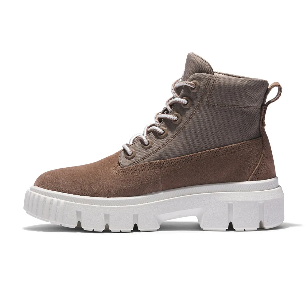 Greyfield Logo Round Toe Lace Up Booties
