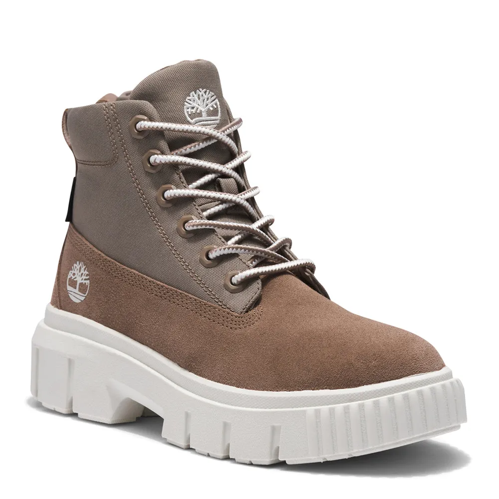 Greyfield Logo Round Toe Lace Up Booties