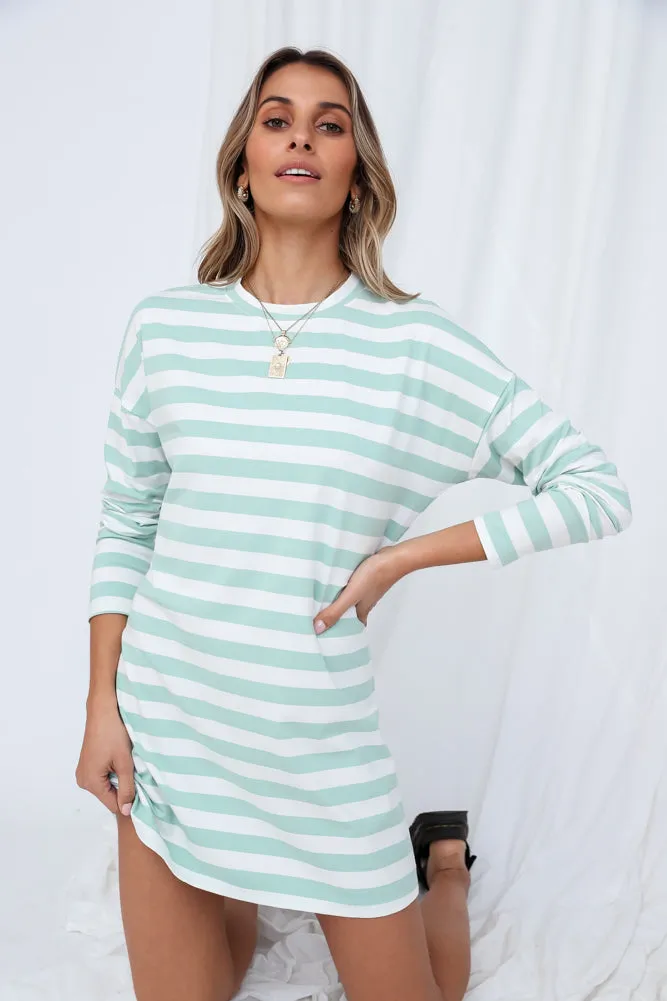 Happy Memories Tee Dress Aqua