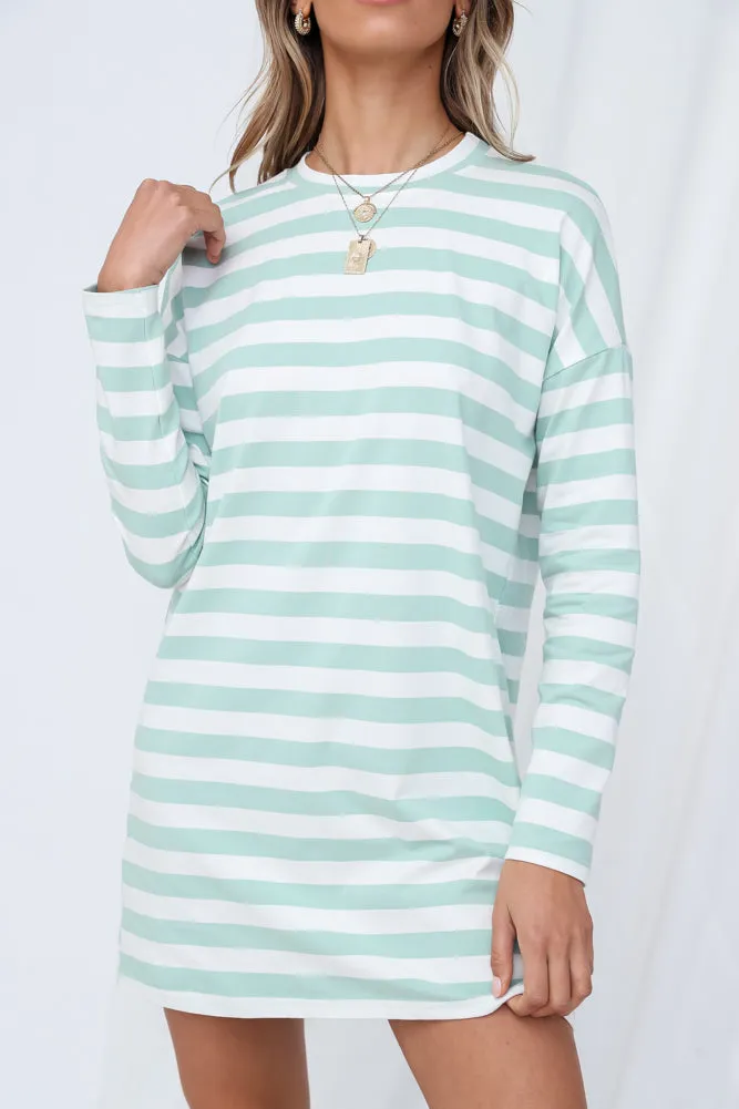 Happy Memories Tee Dress Aqua