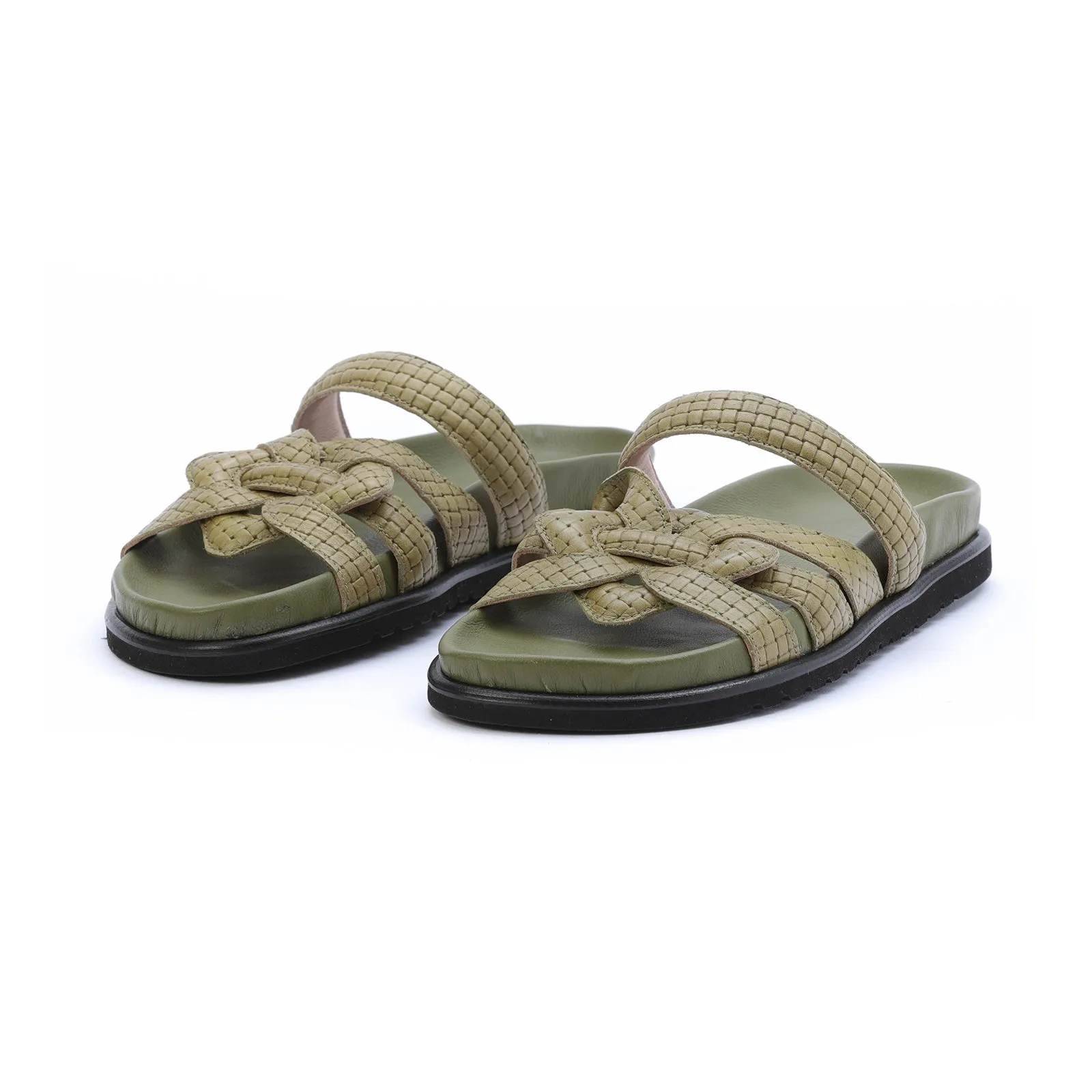 HORTENSE flat sandal - kaki