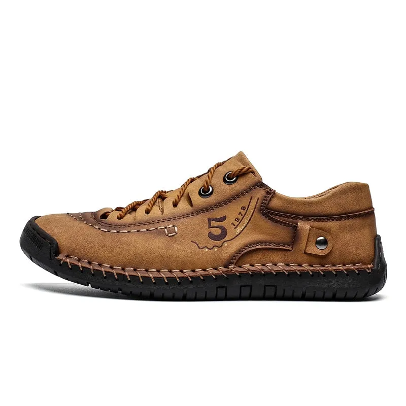 Jinquedai  Handmade Leather Casual Men Shoes Winter With Fur Shoes Men Loafers Comfort Walking Shoes Men Flats Hot Sale Moccasins Shoes