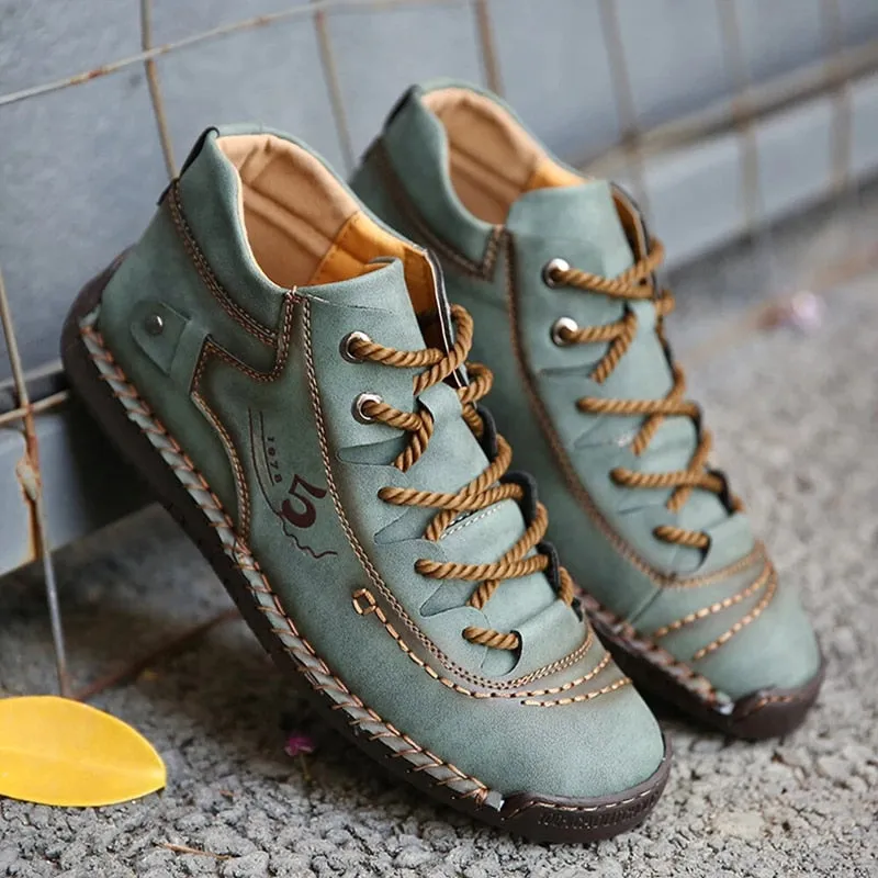 Jinquedai  Handmade Leather Casual Men Shoes Winter With Fur Shoes Men Loafers Comfort Walking Shoes Men Flats Hot Sale Moccasins Shoes