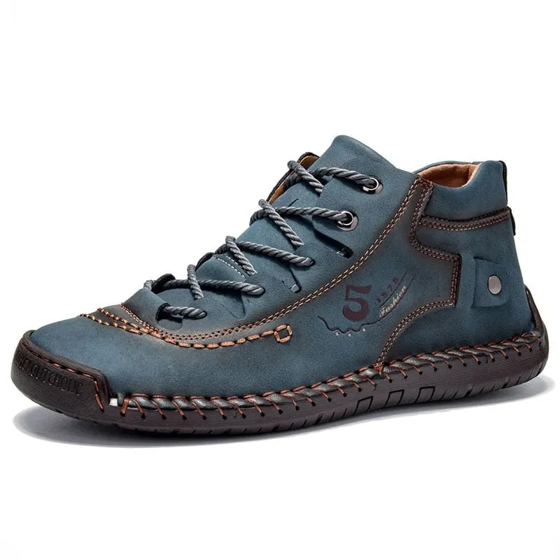 Jinquedai  Handmade Leather Casual Men Shoes Winter With Fur Shoes Men Loafers Comfort Walking Shoes Men Flats Hot Sale Moccasins Shoes