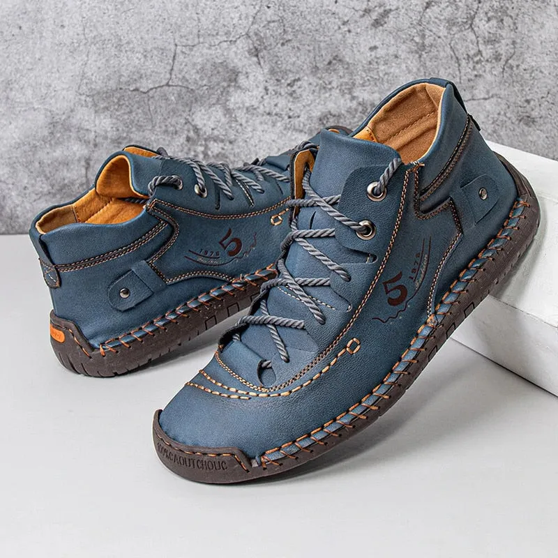 Jinquedai  Handmade Leather Casual Men Shoes Winter With Fur Shoes Men Loafers Comfort Walking Shoes Men Flats Hot Sale Moccasins Shoes