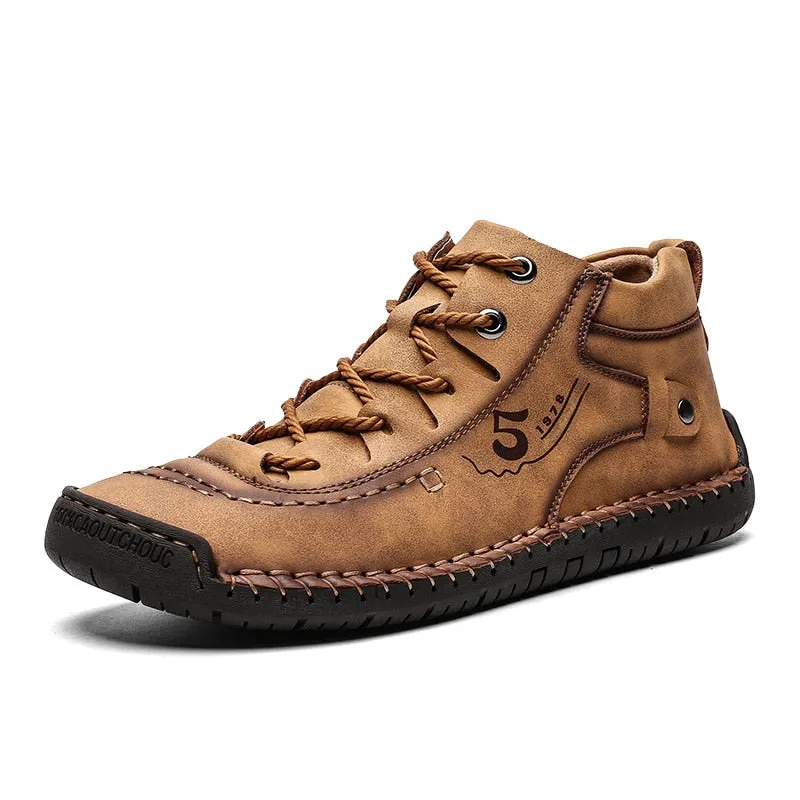 Jinquedai  Handmade Leather Casual Men Shoes Winter With Fur Shoes Men Loafers Comfort Walking Shoes Men Flats Hot Sale Moccasins Shoes