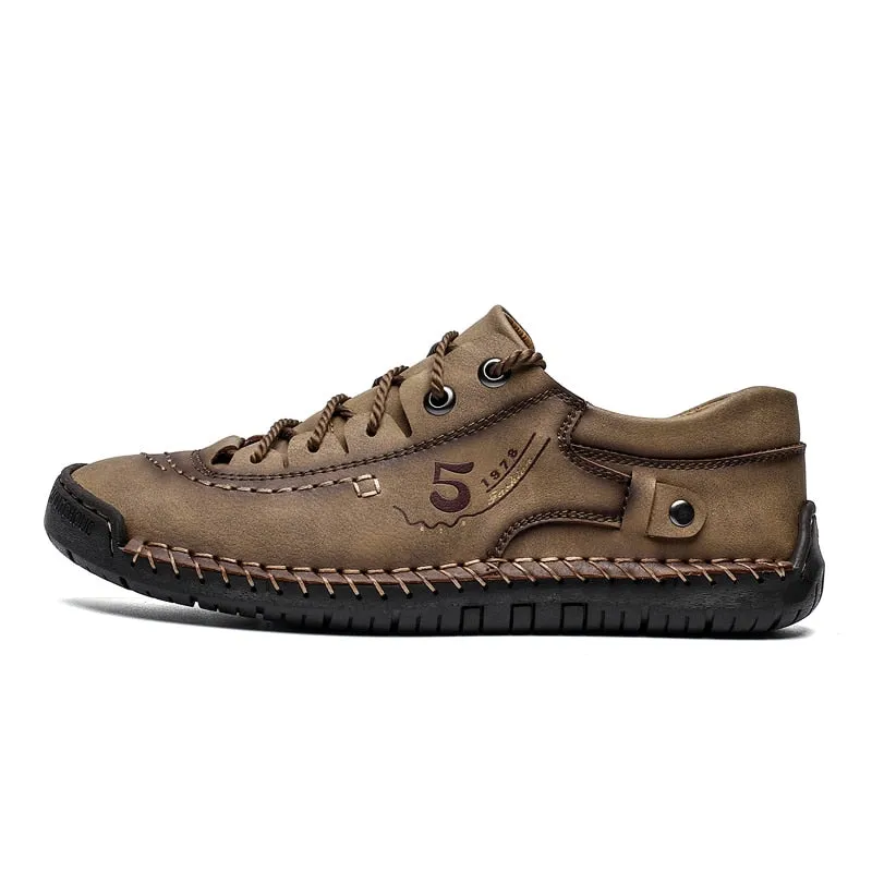 Jinquedai  Handmade Leather Casual Men Shoes Winter With Fur Shoes Men Loafers Comfort Walking Shoes Men Flats Hot Sale Moccasins Shoes