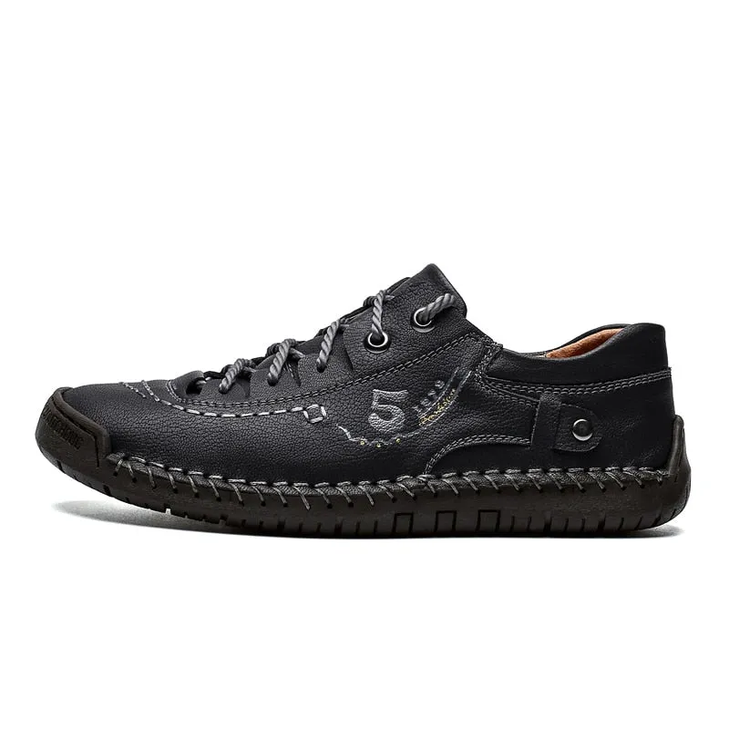 Jinquedai  Handmade Leather Casual Men Shoes Winter With Fur Shoes Men Loafers Comfort Walking Shoes Men Flats Hot Sale Moccasins Shoes