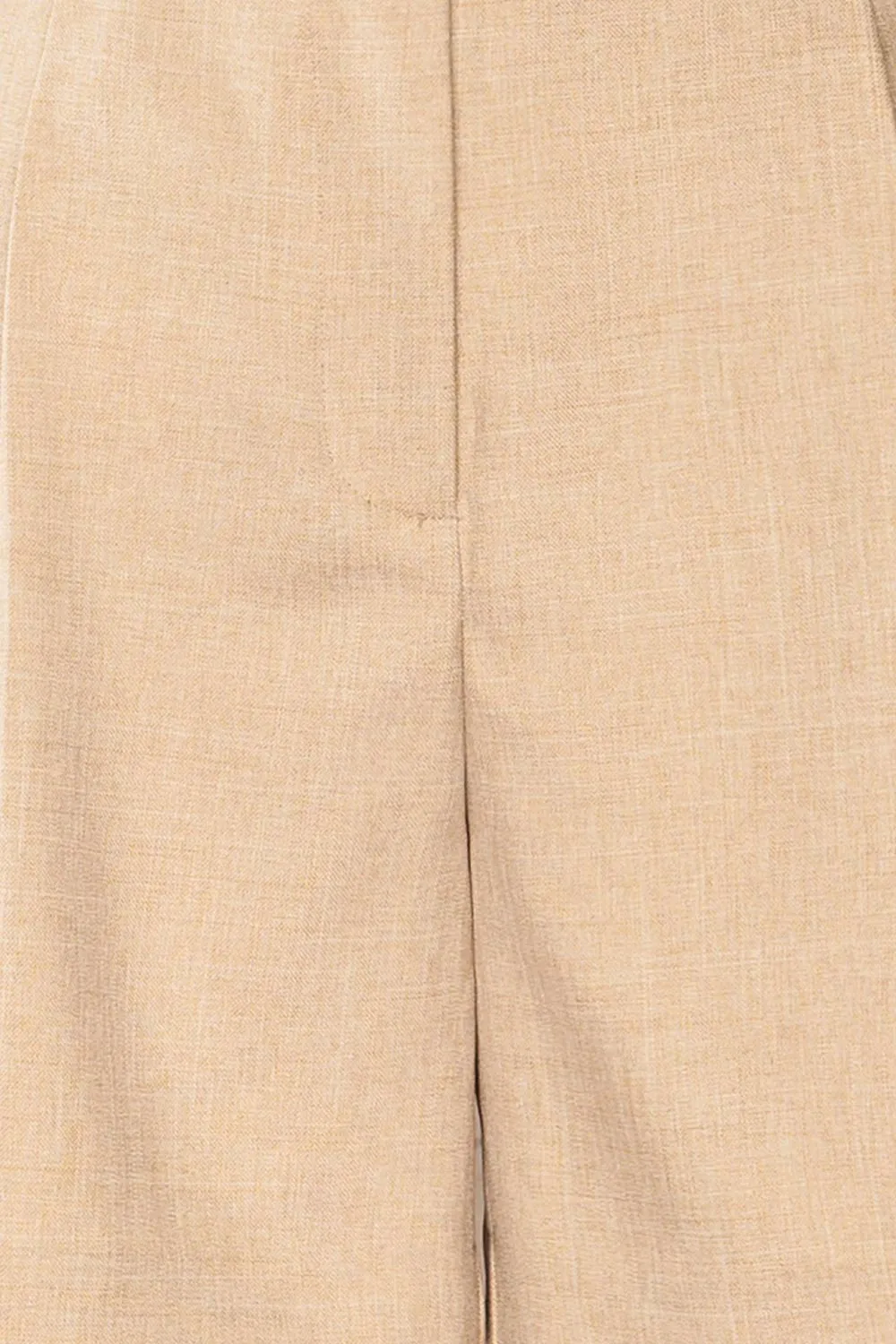 Kunga Beige | High-Waisted Shorts w/ Pockets