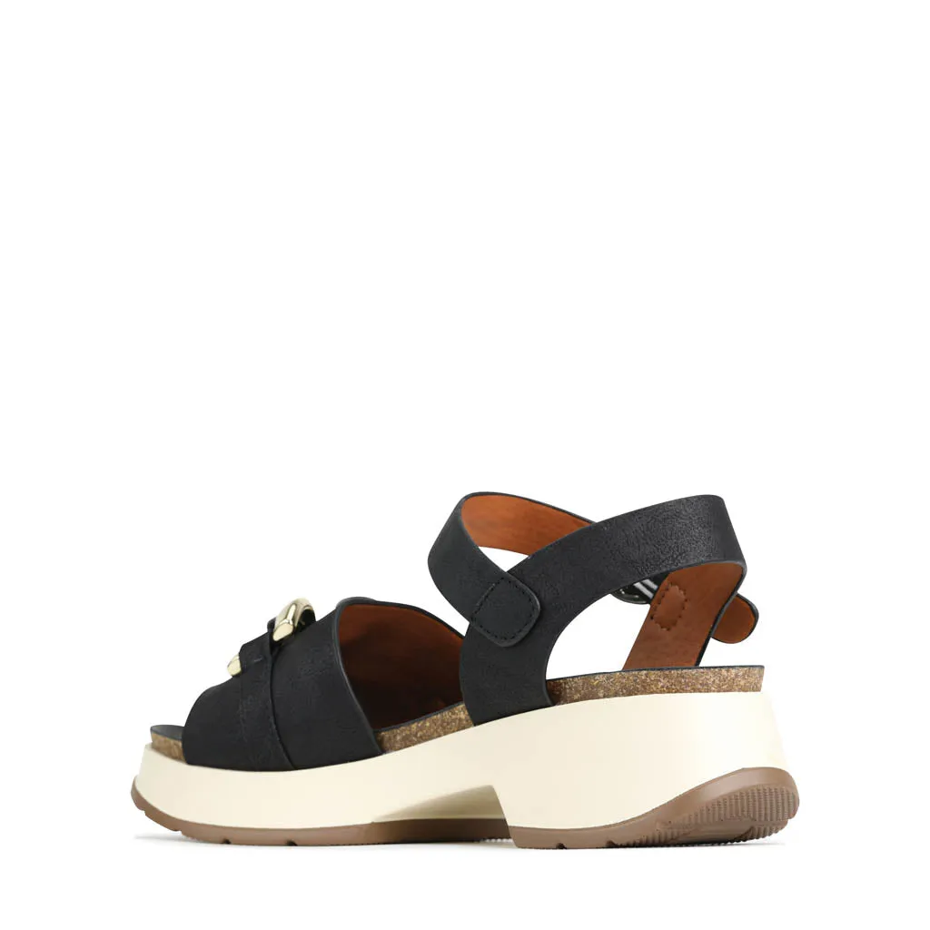 LAISHA ANKLE STRAP WEDGE SANDALS