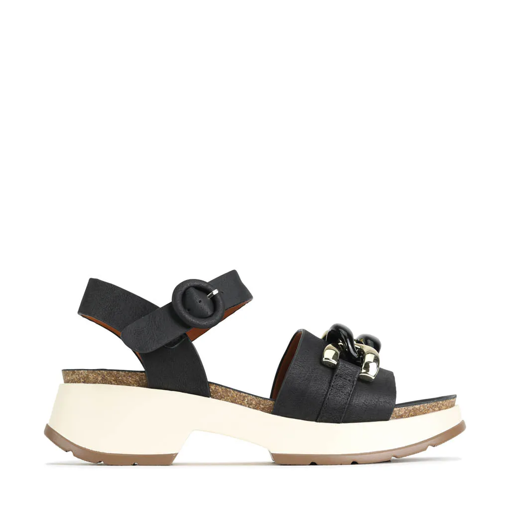 LAISHA ANKLE STRAP WEDGE SANDALS