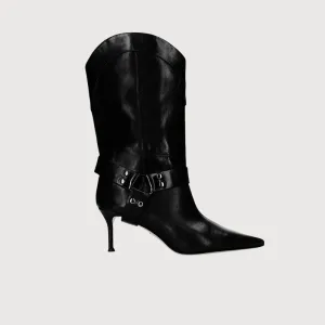 Lola Cruz York Knee Black Boots 65 Heels