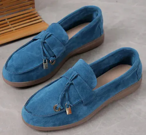 Loro Suede Charm Loafers