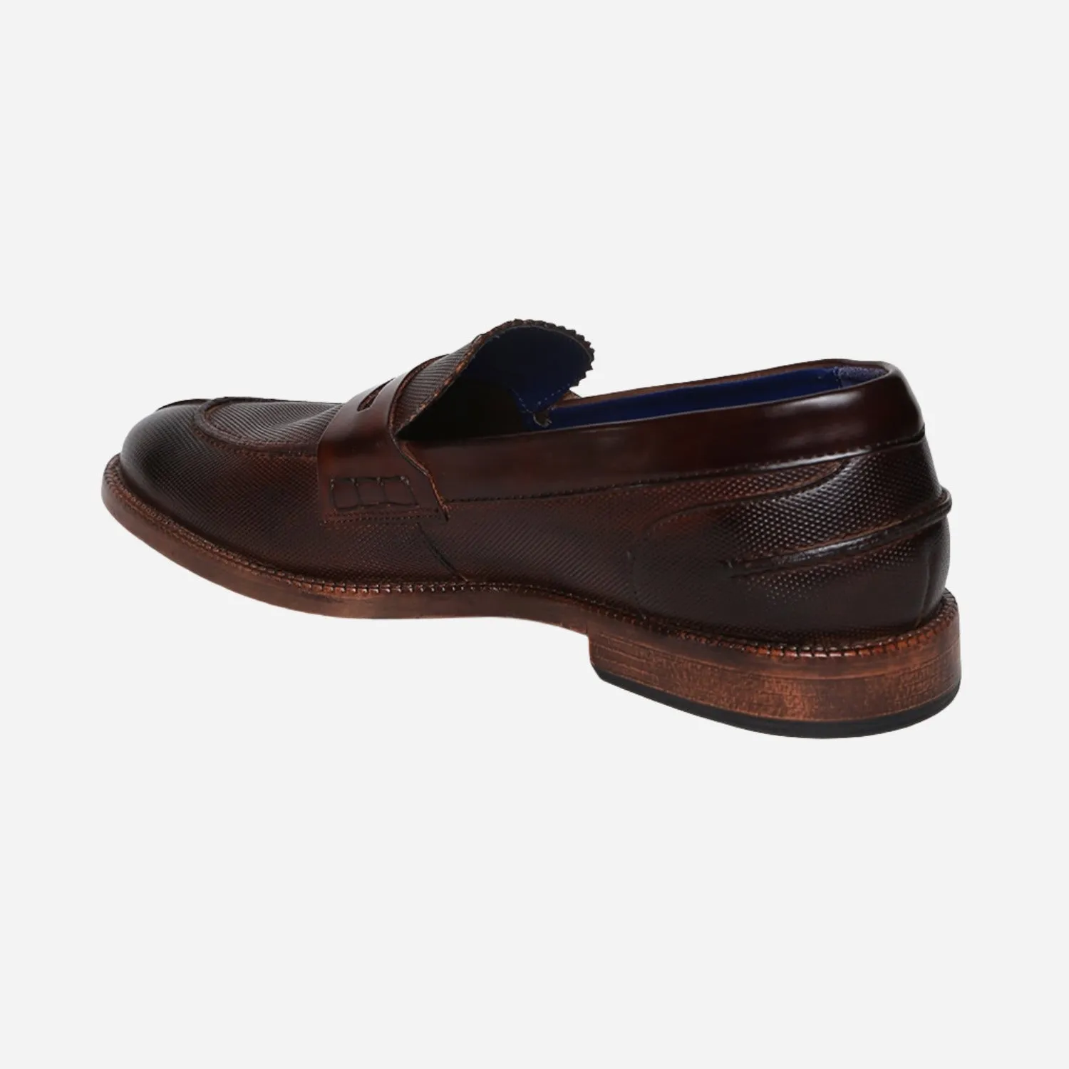 Masabih Genuine Leather Brown Loafer Slipon Shoes for Men