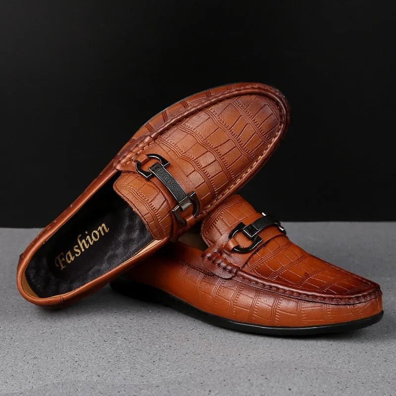Men Loafers Real Leather Shoes Fashion Men Boat Shoes Brand Men Casual Leather Shoes Male Flat Shoes  New Big Size 45 C4