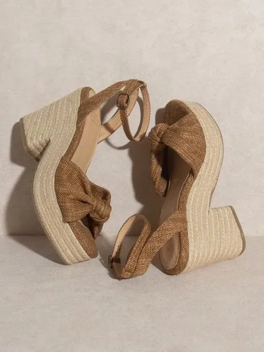 OASIS SOCIETY Mackenzie - Espadrille Knotted Wedge Sandal