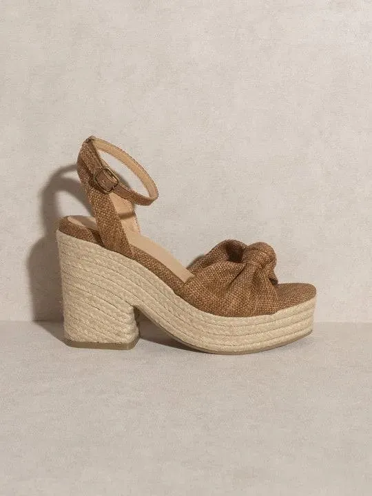 OASIS SOCIETY Mackenzie - Espadrille Knotted Wedge Sandal