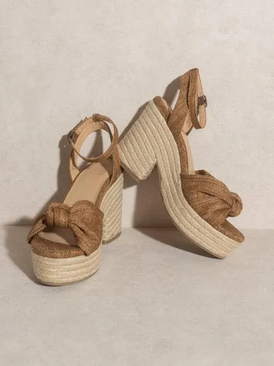 OASIS SOCIETY Mackenzie - Espadrille Knotted Wedge Sandal