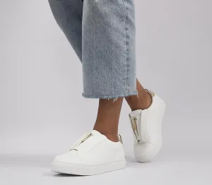 Office Franchise Zip Front Trainers White