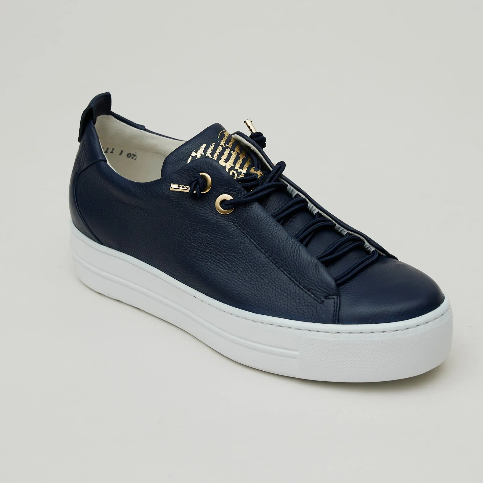 Paul Green Navy Leather Trainers