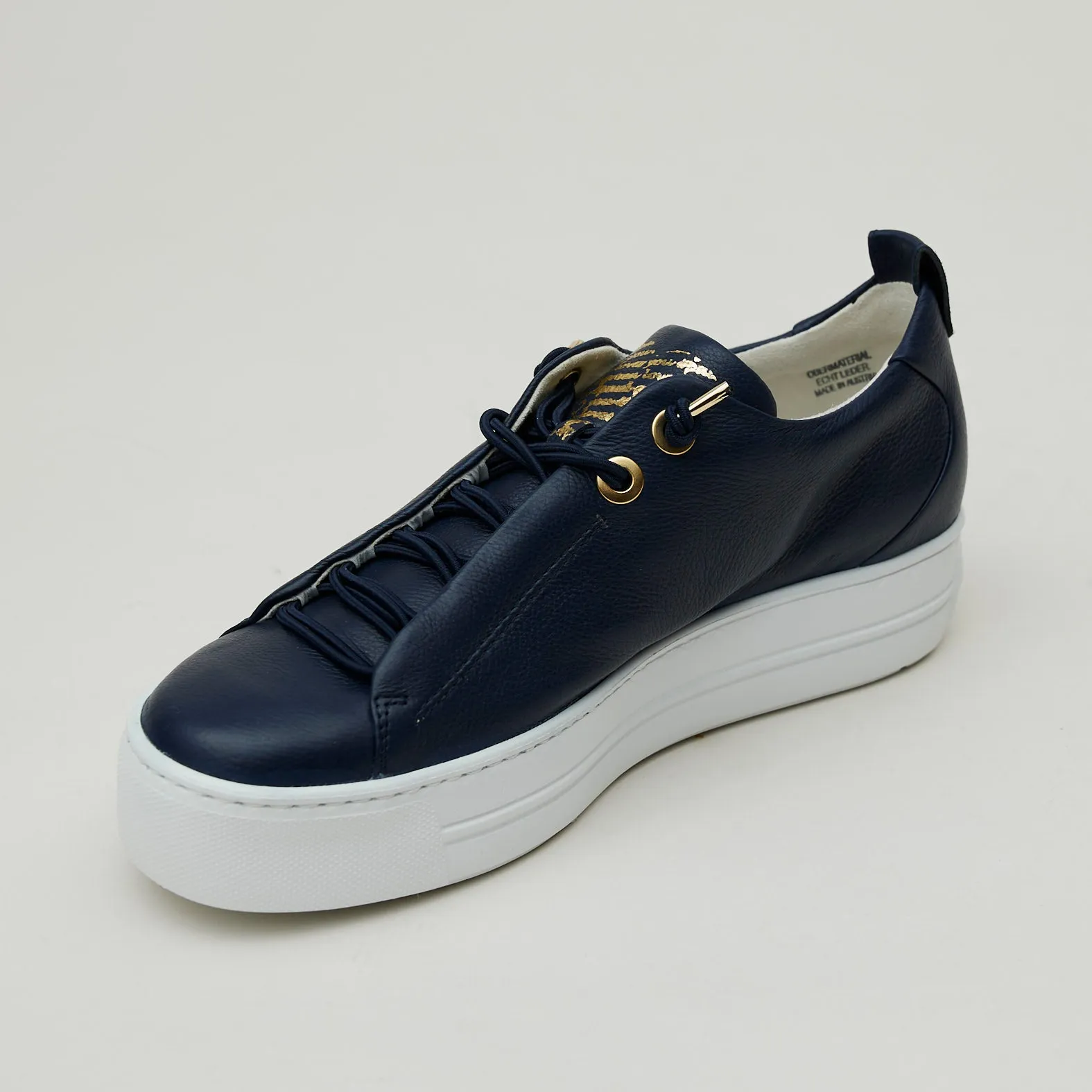 Paul Green Navy Leather Trainers