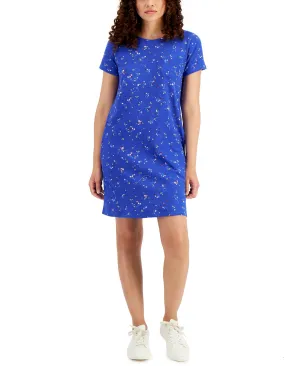 Petite Cotton Print T-Shirt Dress