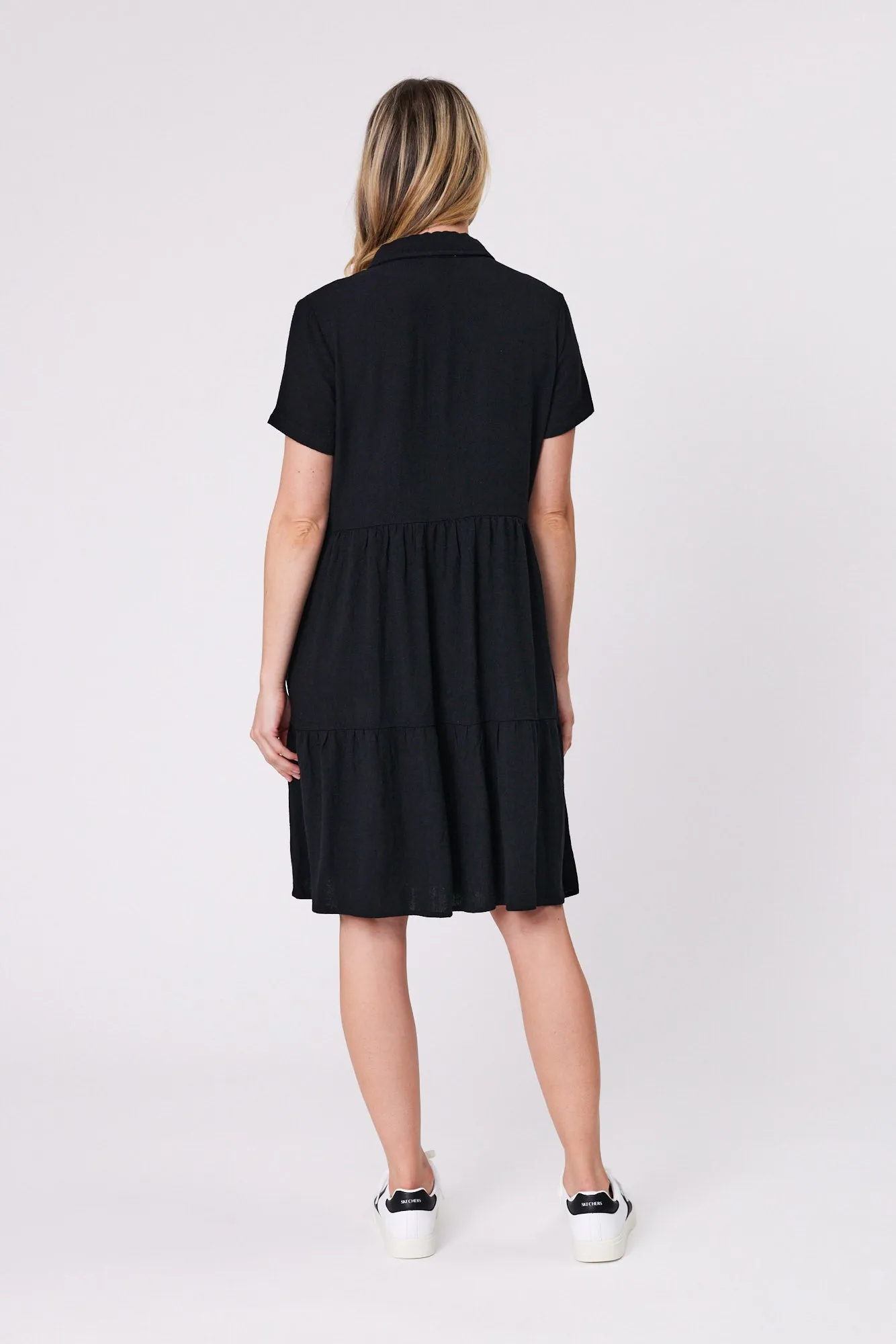 Shine On Essentials Shirt Dress Black