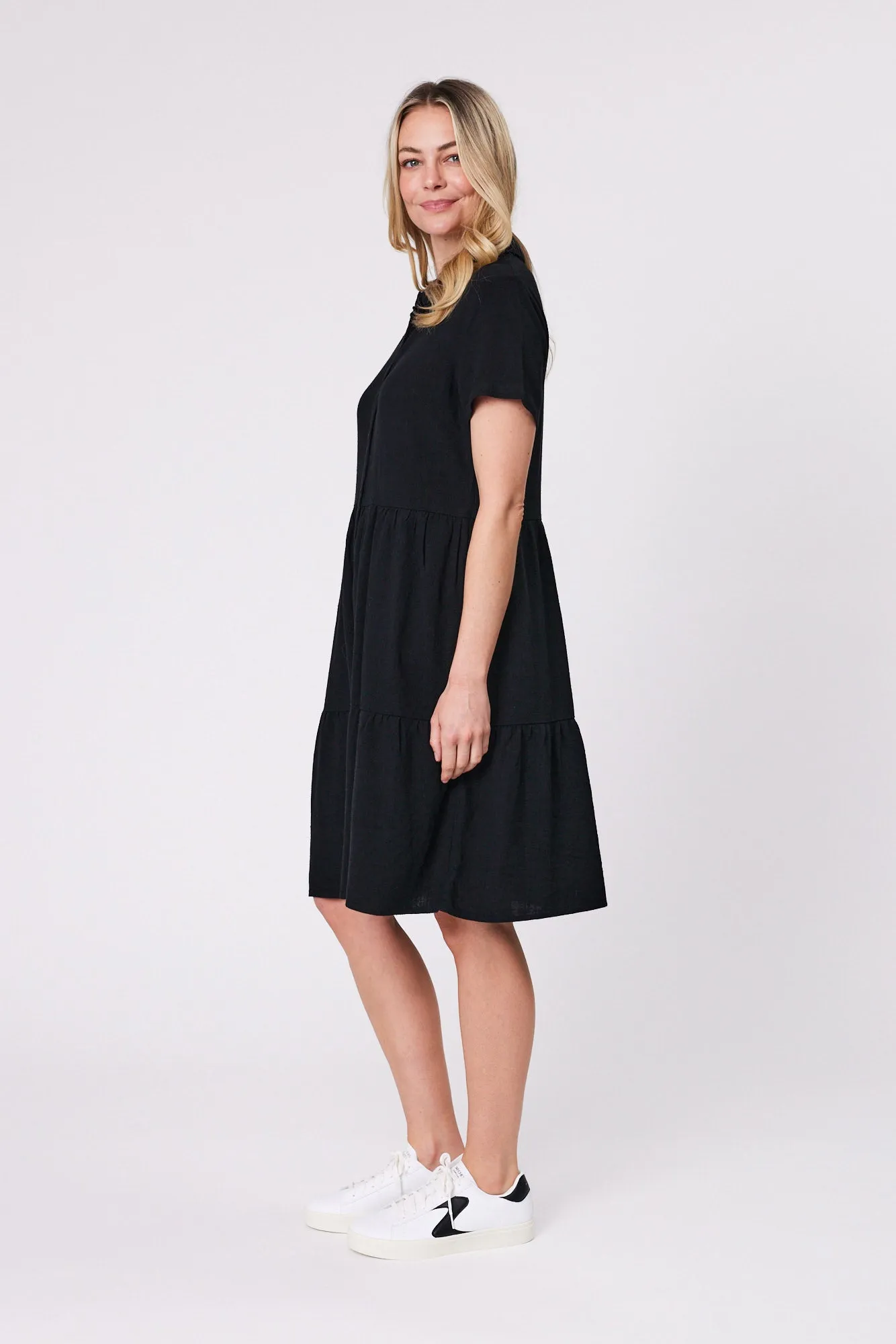 Shine On Essentials Shirt Dress Black