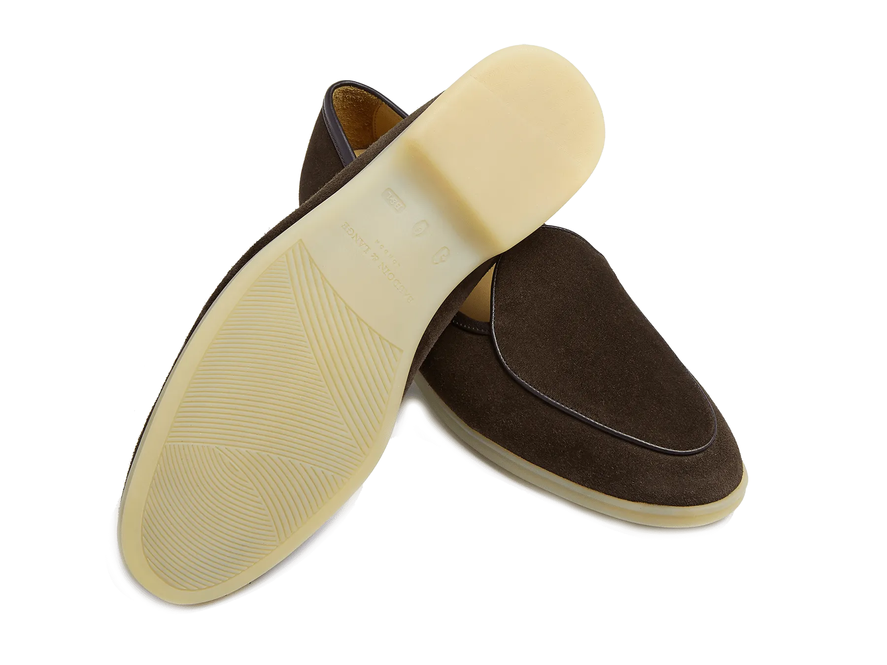 Stride Loafers in Dark Brown Glove Suede Natural Sole