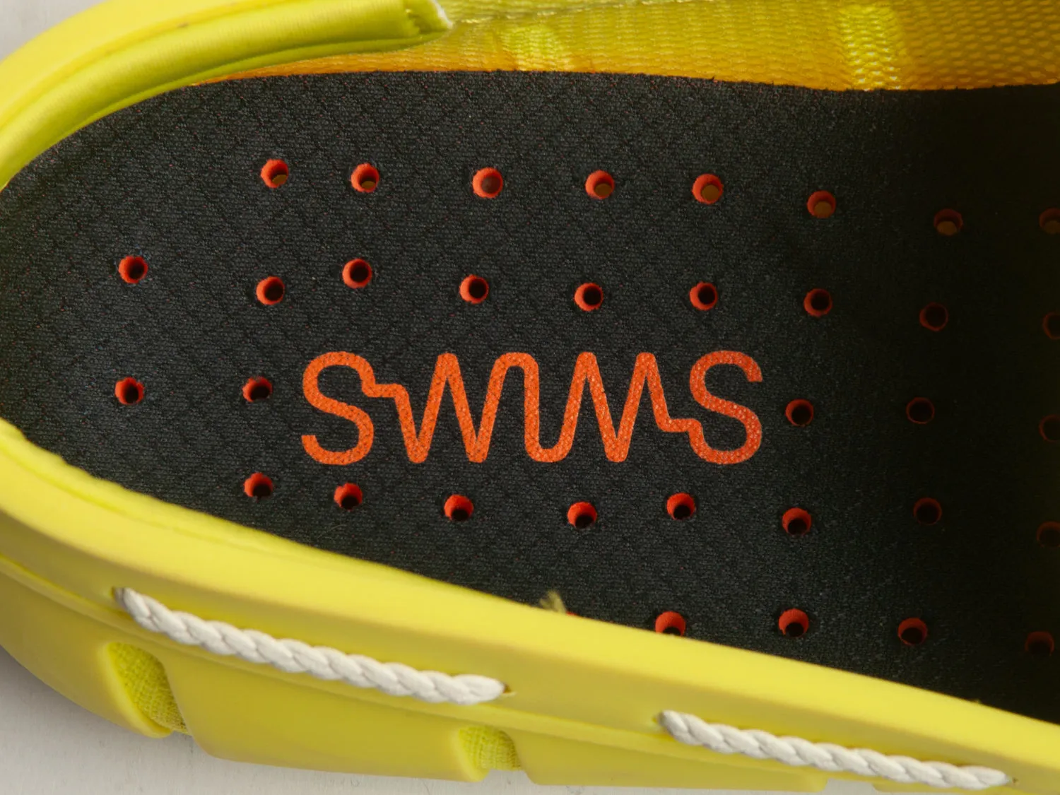 Swims Bold Yellow Woven Loafers