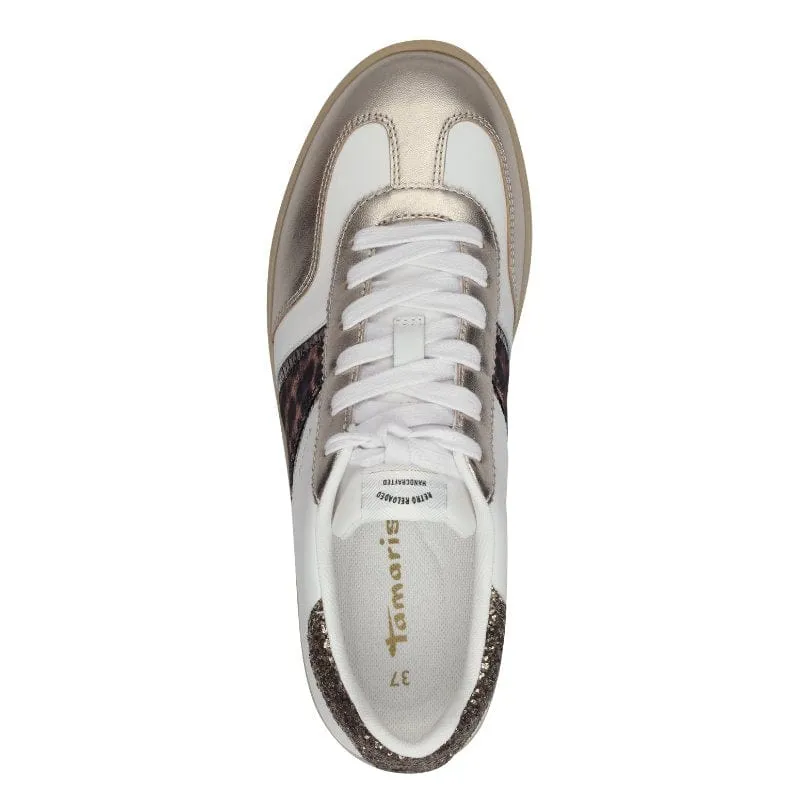 Tamaris Womens Leopard Lace-up Shoe 1-23624-43