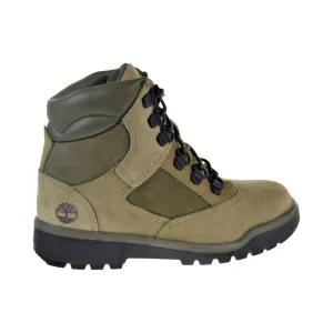 Timberland 6" Leather Field Boot Little Kid's Shoes Green Suede