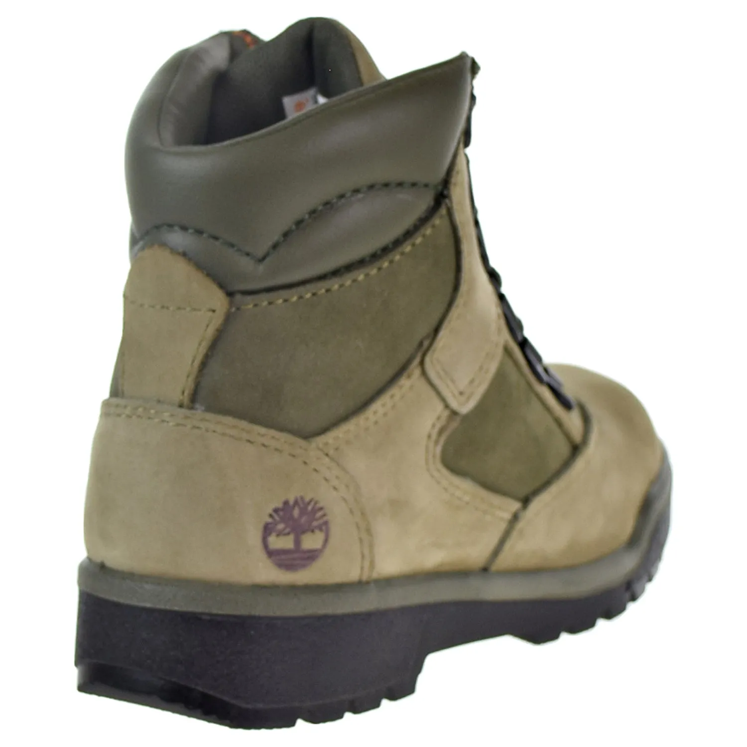 Timberland 6" Leather Field Boot Little Kid's Shoes Green Suede