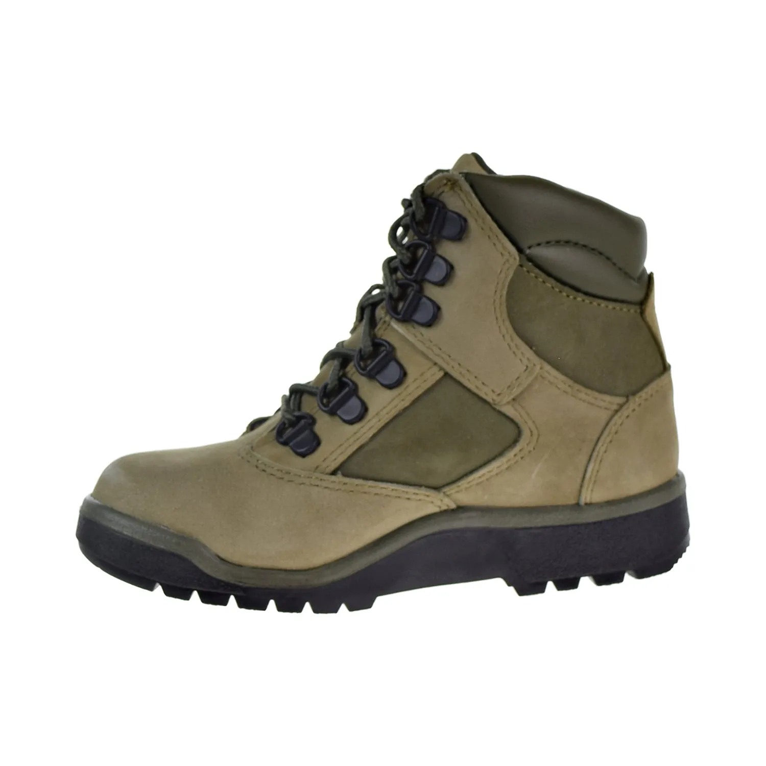 Timberland 6" Leather Field Boot Little Kid's Shoes Green Suede